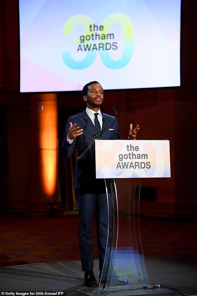 Presenter: Andre Holland took to the stage to present the tribute to Chadwick Boseman, who, like Holland himself, found his way to New York around the same time