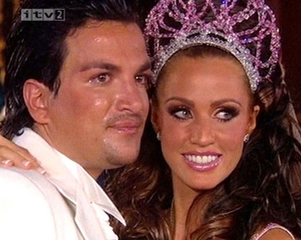 Katie Price and Peter Andre smile on their wedding day