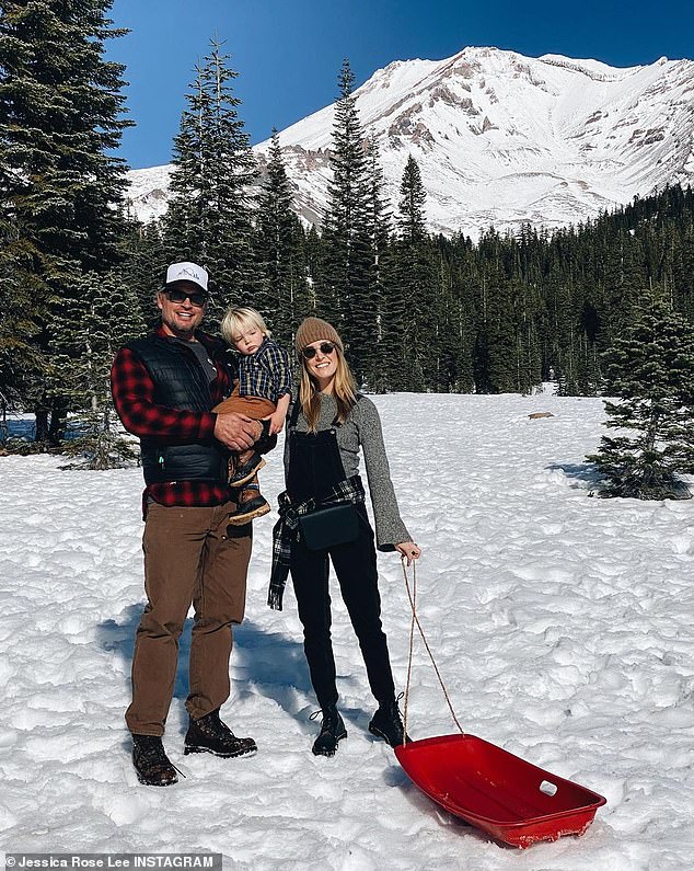 Mountain adventures: The couple (pictured in a recent Instagram snap) are already parents to son Thomson Wylde, who turned two last week