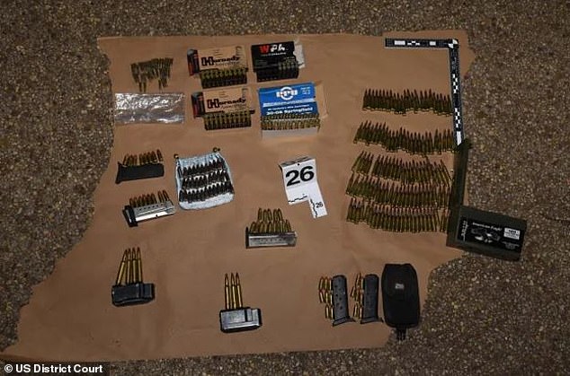 Pictured above is an image of ammunition purportedly uncovered in Coffamn's red pick-up truck parked near the Capitol