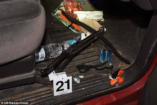 Other weapons were also uncovered in Coffman's red pick-up