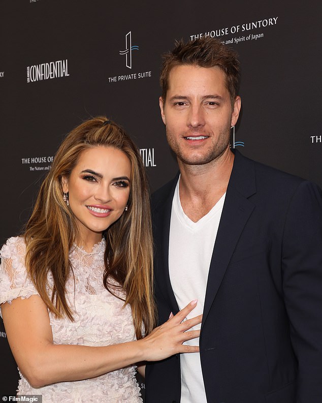 Sudden split: News of the pair's settlement comes over a year after Hartley, 43, famously filed for divorce from Chrishell, which came as a total surprise to the 39-year-old Selling Sunset star; Chrishell and Justin pictured in June of 2019