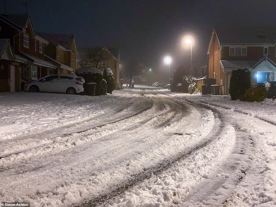 Snow and black ice on the roads in Leeds this morning is causing hazardous conditions for people in West Yorkshire