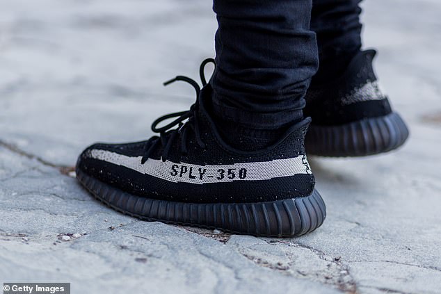 Whirlwind year: While it is unclear what Inwards specifically leaked, his internship coincided with many big announcements for the company, including news they inked a ten-year collaboration deal with Gap to bring the Yeezy label to the masses (French actor Gianni Esposito pictured in Yeezy boost 350 sneakers in 2017)
