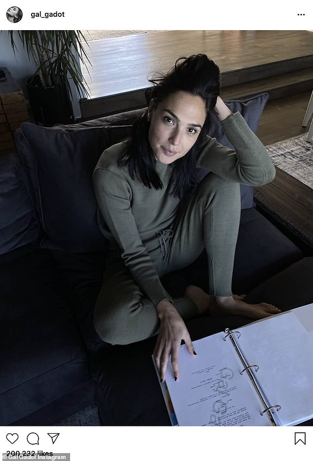 Looking ahead: The Wonder Woman actress made a post to her Instagram account on Thursday afternoon showing her reading a script for a future project and stated that she was 'ready for the next big thing'