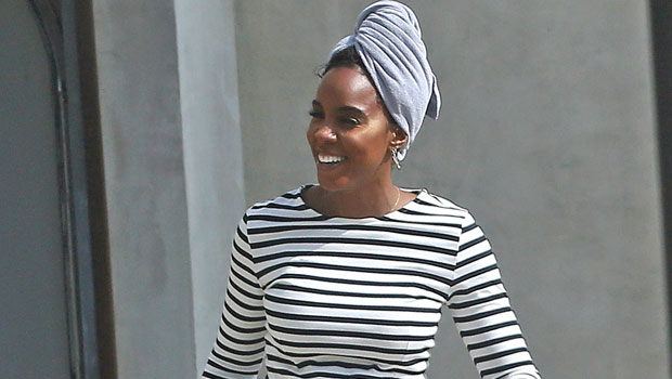 Kelly Rowland Shows Off Baby Bump In Figure-Hugging Catsuit & Thigh-High Boots: ‘9 Mos. & Ready’