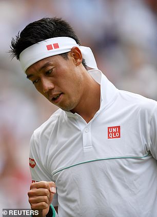 Japanese star Kei Nishikori (pictured above) was on the flight from LA to Melbourne