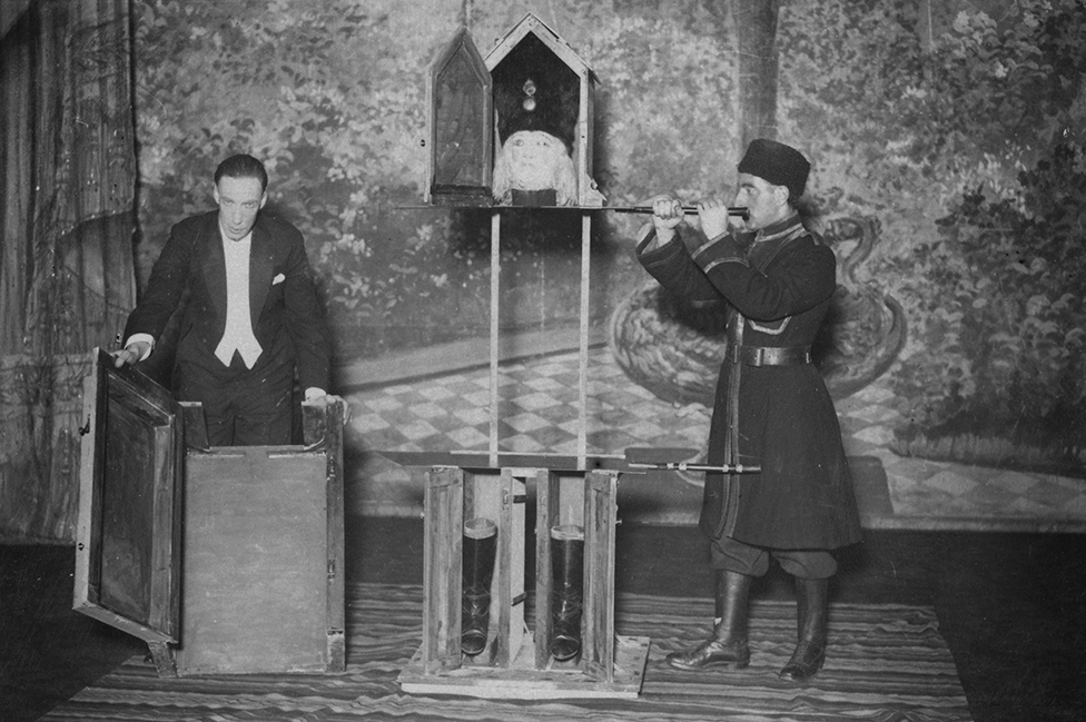 P. T. Selbit performing his show in London in 1924