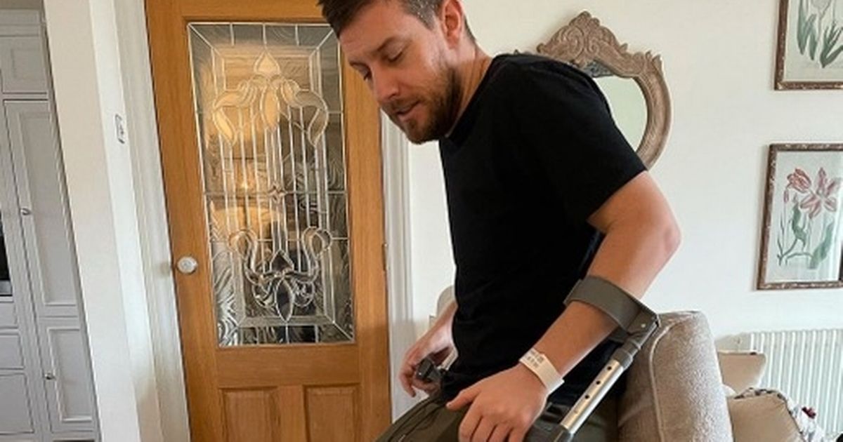 Chris Ramsey breaks ankle just days after wife Rosie gives birth to second son