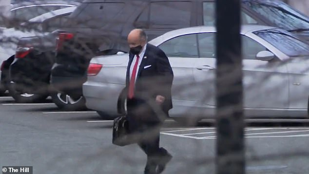 Giuliani was spotted visiting the White House on Saturday, after he had claimed to be on the president's impeachment legal team, which the Trump campaign later denied