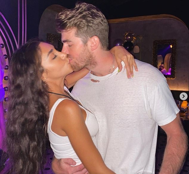 Thoughtful: On December 31, Drew turned 31 and to mark his birthday, Chantel shared a heartfelt caption on her Instagram, along with snaps - including one of them shared a passionate kiss
