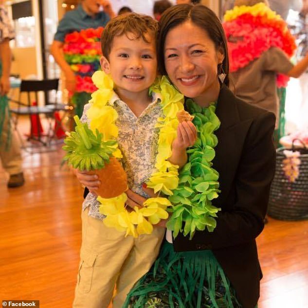 Hu  (pictured with her son) wrote in court filings that O'Loughlin had been obsessed with Pierce's health and videotaped his breathing if he had a stuffy nose