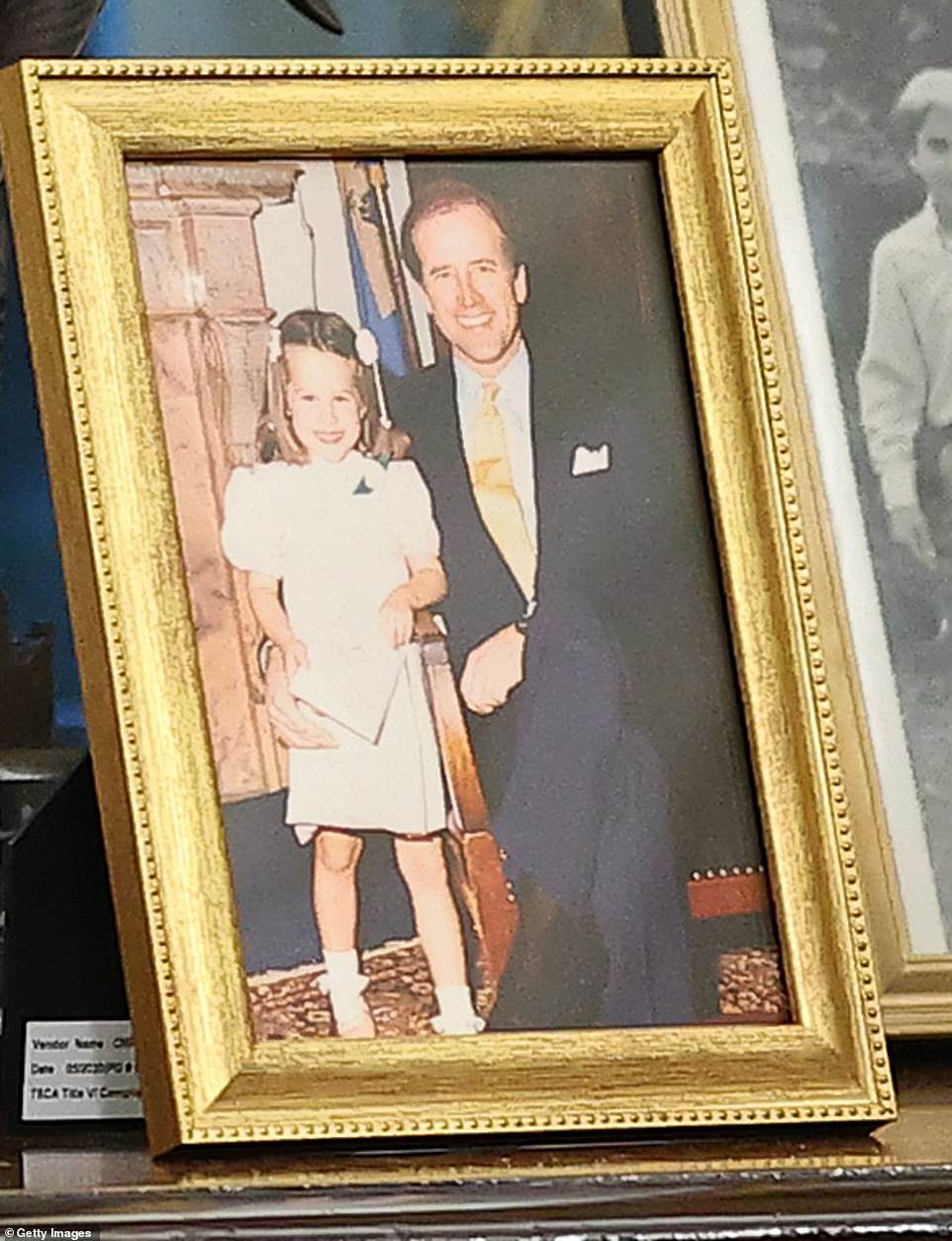 The newly elected president also has this picture with daughter Ashley on show