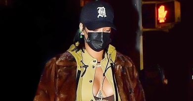 Rihanna Stuns In Jeans & Open Blouse Revealing Her Sexy Lingerie As She Dines Out In NYC — See Pics