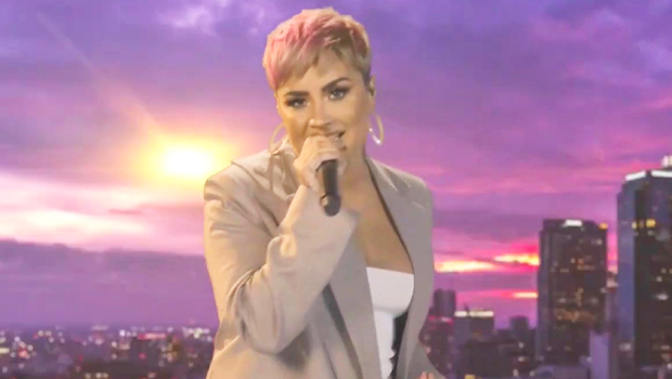 Demi Lovato Flaunts Pink Pixie Hair While Performing ‘Lovely Day’ At ‘Celebrating America’