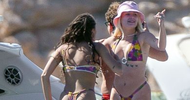 Lottie Moss dons tiny bikini and parties on a boat in Mexico on ‘business trip’