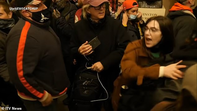 Williams was seen in video of the January 6 melee directing other rioters to go upstairs to Pelosi's office. There she is alleged to have taken the House Speaker's computer