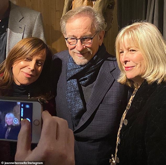 Horowitz has worked in showbiz for decades. She is pictured here with director Steven Spielberg
