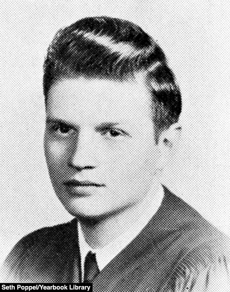Larry King pictured in his senior yearbook photo at Lafayette High School, Brooklyn in 1951