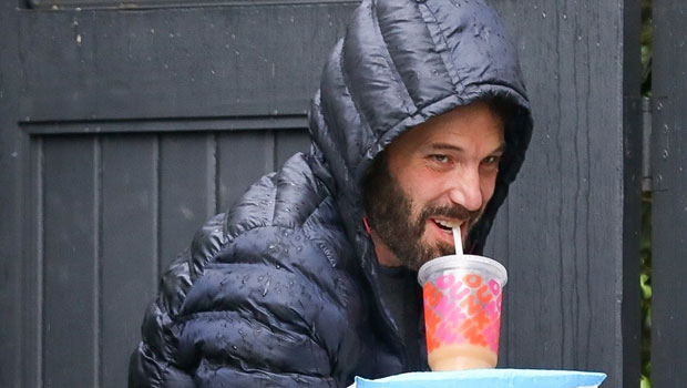 Ben Affleck’s Pants Nearly Fall Down As He Juggles Coffee & Packages After Ana De Armas Split