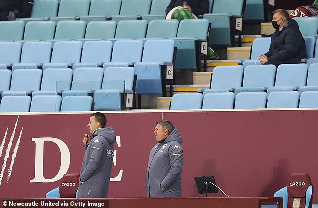 Aston Villa staff at Villa Park on January 23, 2021. Sporting stadiums around England remain under strict restrictions due to the coronavirus as government social distancing laws prohibit fans inside venues resulting in games being played behind closed doors