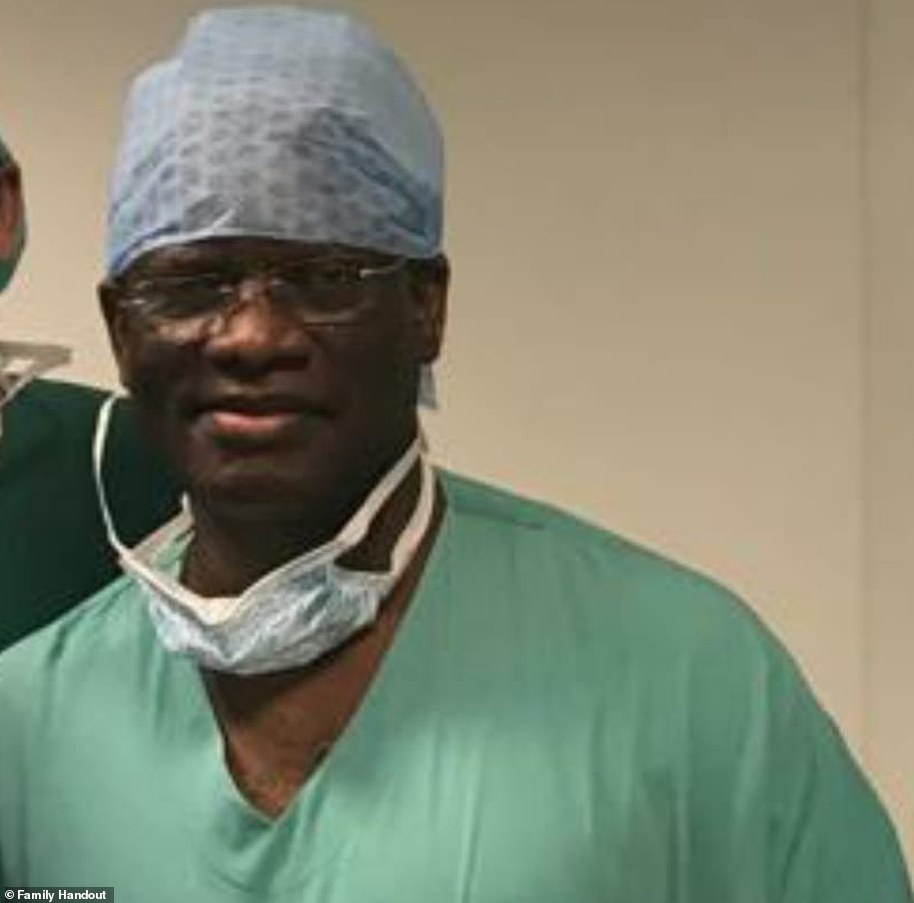 Ophthalmologist Dr Paul Kabasele, 58, died in April after fighting the virus for a month in hospital