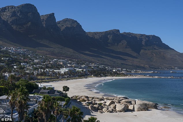 Flagged Camps Bay beach in Cape Town, South Africa, a country certain to be on the list after a dangerous variant emrged before Christmas