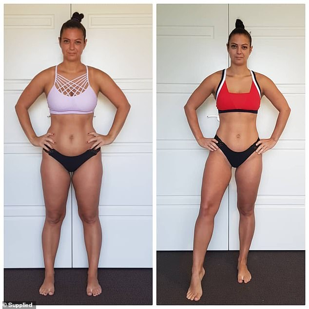 'Any progress is amazing and never get discouraged if your scales aren't moving because it doesn't mean you are not achieving,' she told FEMAIL