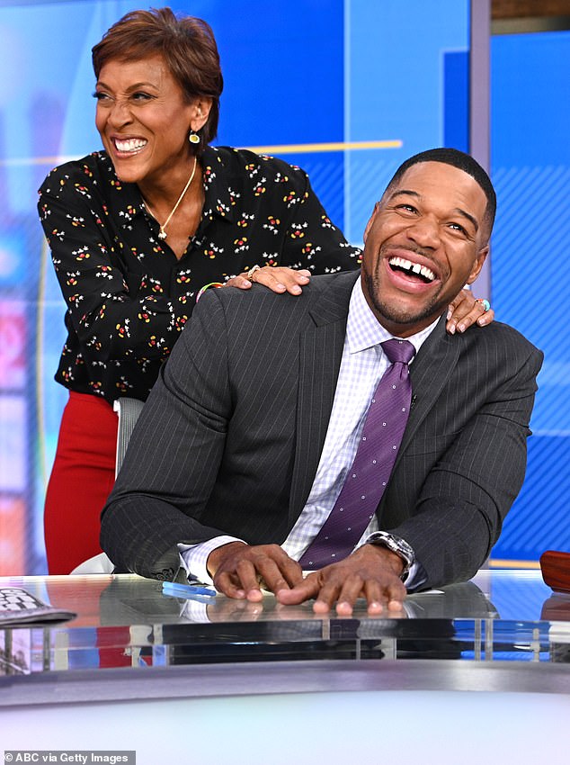 Dynamic duo: On April 19, 2015, ABC announced that he would be leaving Live! With Kelly And Michael to begin working full-time on GMA and has been there since, as he is seen with Robin Roberts earlier this month