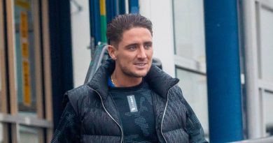 Stephen Bear leaves police station after receiving death threat and losing pals
