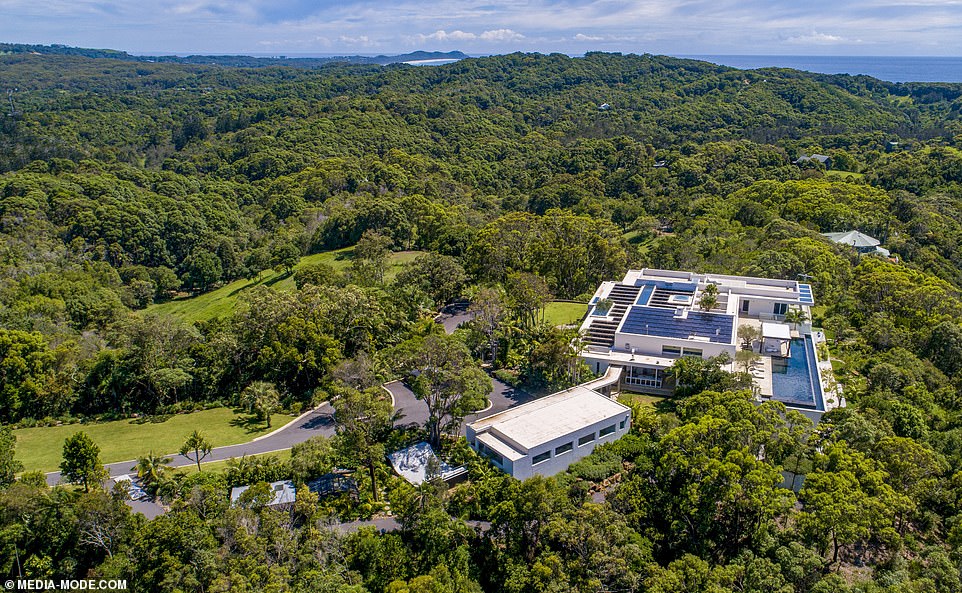 Sydney builder Jason Natoli said: 'It's been built like resort-style accommodation. You've got an infinity pool with a spa, five bedrooms with five en suites, a large indoor-outdoor kitchen, a four-car garage'