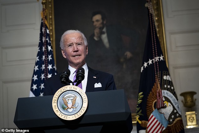 Biden on Monday upped his COVID-19 vaccination goal to 1.5 million doses every day - equivalent to 150 million in his first 100 days in office