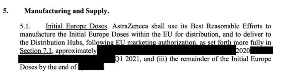 In an attempt to force the issue, the EU today published a version of the contract it signed with AstraZeneca - though a lawyer who spoke to MailOnline said it actually shows their position to be 'legally unsustainable'
