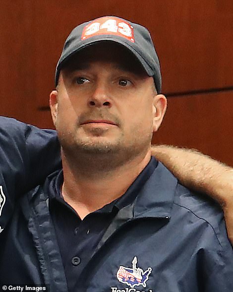 Retired New York firefighter Lt. Michael O’Connell - who was involved with search and rescue on 9/11 said: 'It’s absolutely disgusting'. He is pictured in 2019.