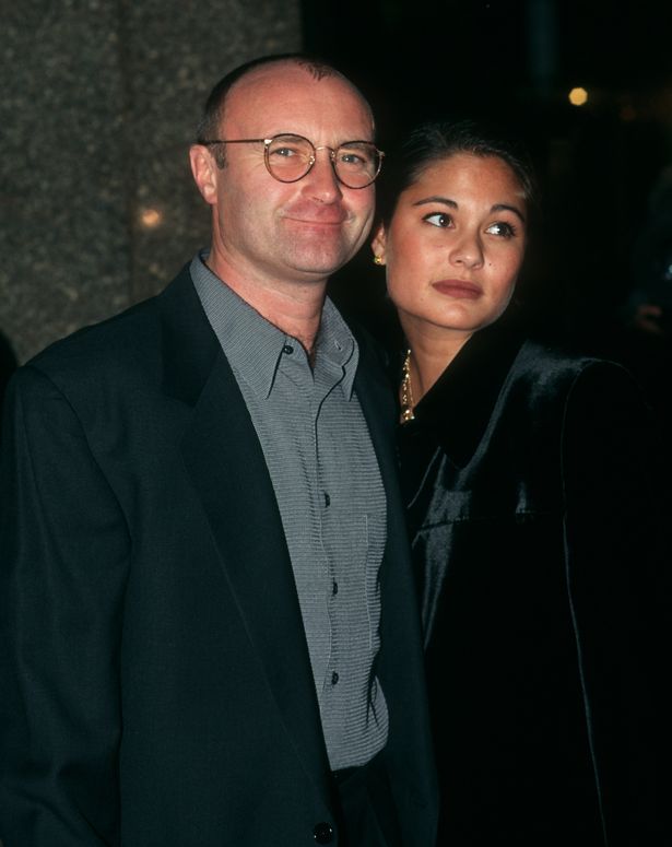 Phil Collins and Orianne Cevey attend GQ's Men of the Year Awards on October 28, 1996 at Radio City Music Hall in New York City