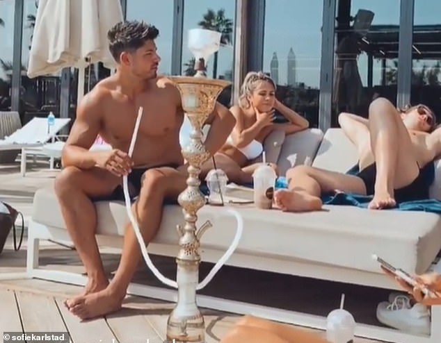 Anton Danyluk (left) from Love Island is among those still in Dubai despite the travel restrictions coming in on Friday