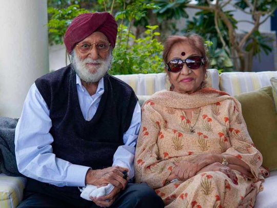 Jagjit Singh and wife Sudershan Kaur, 92