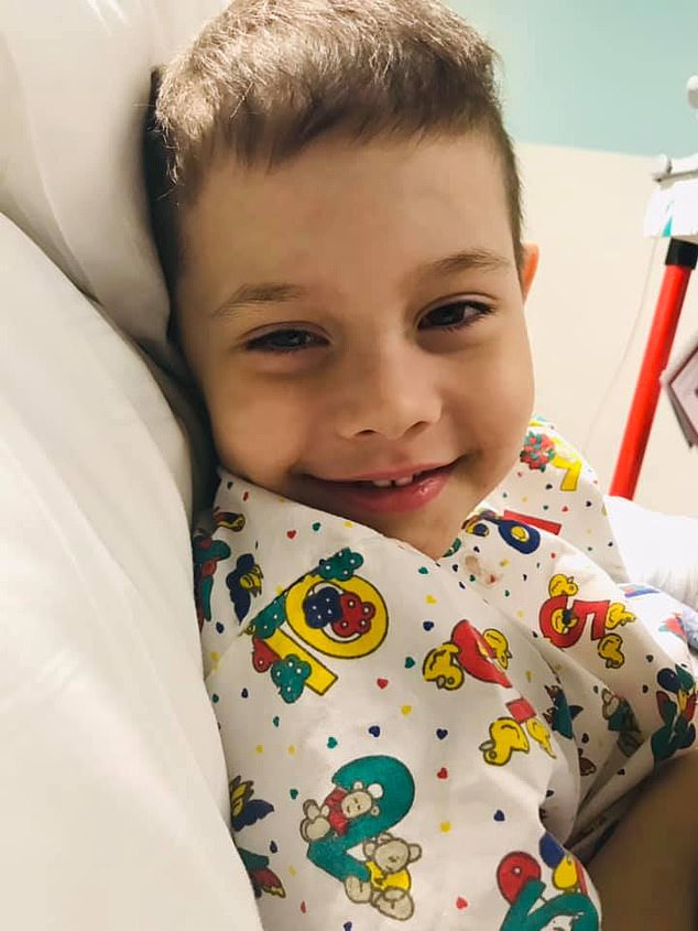 Oscar Saxelby-Lee, 6, who battled cancer will leave hospital after he fell ill last week with suspected adenovirus (Oscar pictured smiling in a photograph yesterday)