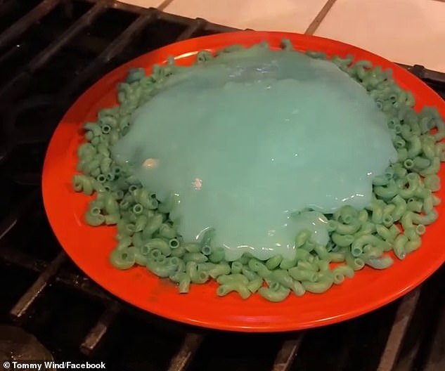 Disgusting concoction of macaroni and blue Gatorade makes a stir online