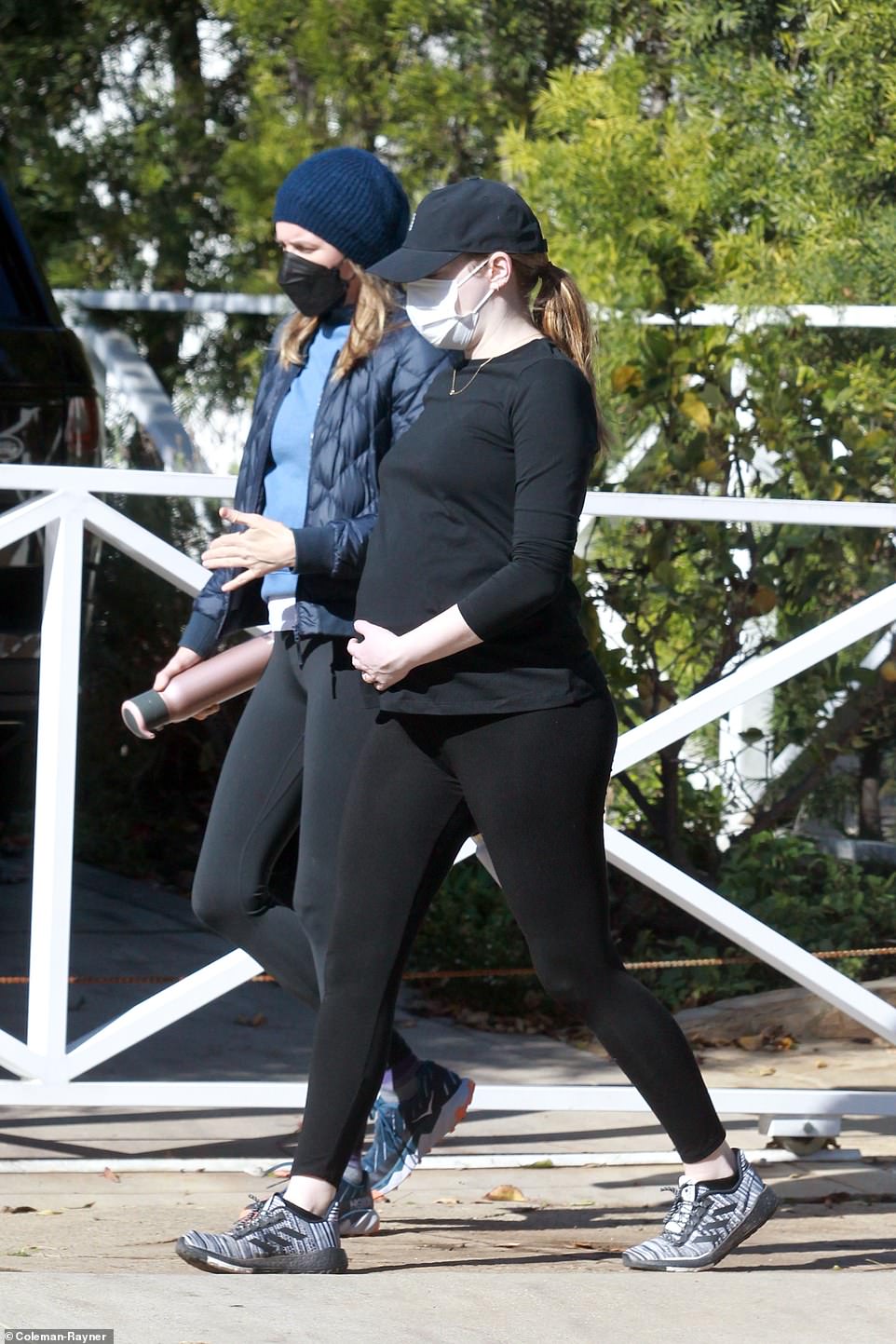 Emma Stone was seen on a walk in Los Angeles with a friend on December 30 and appeared to be cradling her large belly