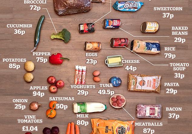 Food parcel scandal: How much food can you buy with a budget of £15.20?