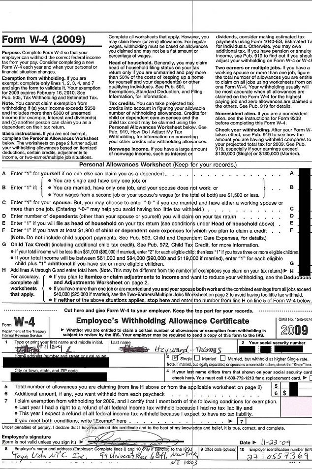 Hilaria or Hillary? Newly resurfaced 2009 tax form shows Baldwin took two attempts to get name right