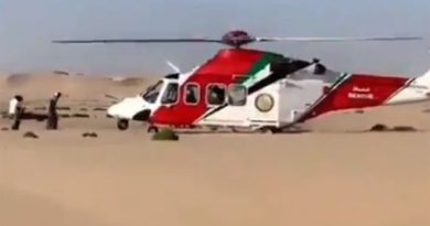 Injured man airlifted to hospital from UAE desert
