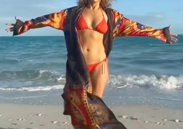 Jennifer Lopez, 51, poses in a red bikini on the beach and looks for ‘Monday motivation’