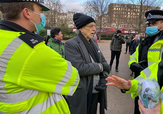Jeremy Corbyn’s brother Piers in trouble AGAIN as he is arrested by police in anti-lockdown protest