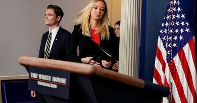 Kayleigh McEnany makes TV statement claiming Trump and entire administration ‘condemns’ violence