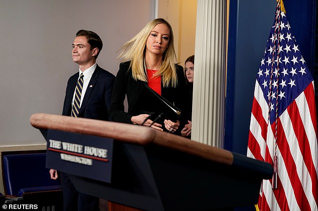 Kayleigh McEnany makes TV statement claiming Trump and entire administration ‘condemns’ violence