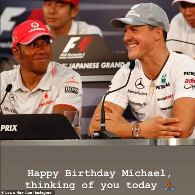 Sir Lewis Hamilton wished German Formula One icon Michael Schumacher a happy birthday