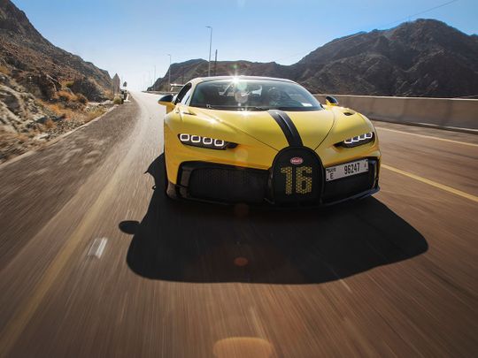 Look! Bugatti Chiron Pur Sport takes on UAE’s Hajar mountains