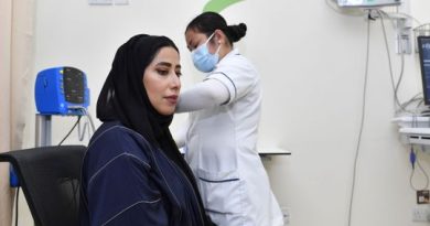Mona Al Marri and her mother receive Pfizer-BioNTech vaccine in Dubai on Tuesday